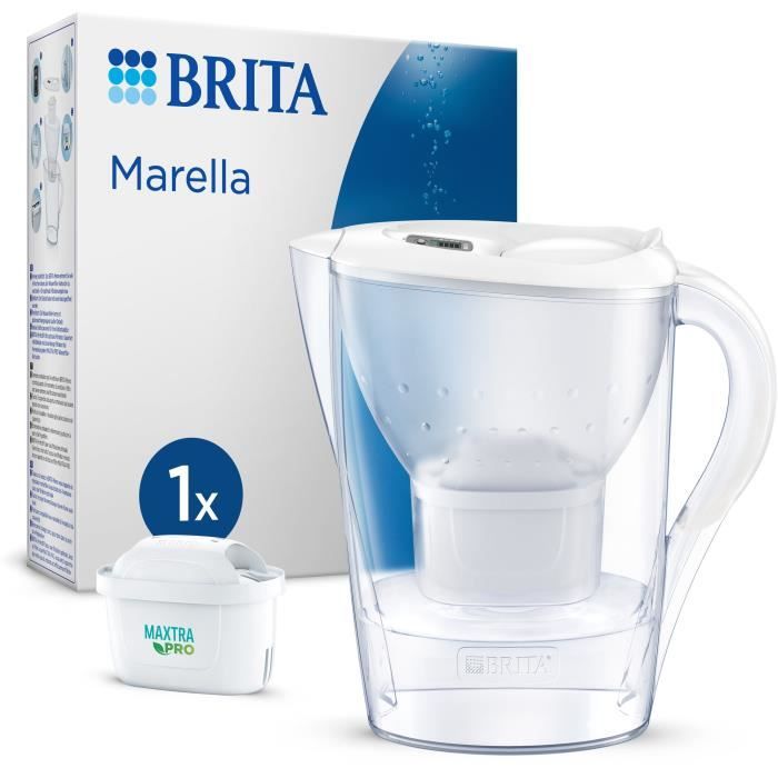 Brita Carafe filter Marella Blanche (2.4l) included 1 Maxtra Pro all-in-1 cartridge