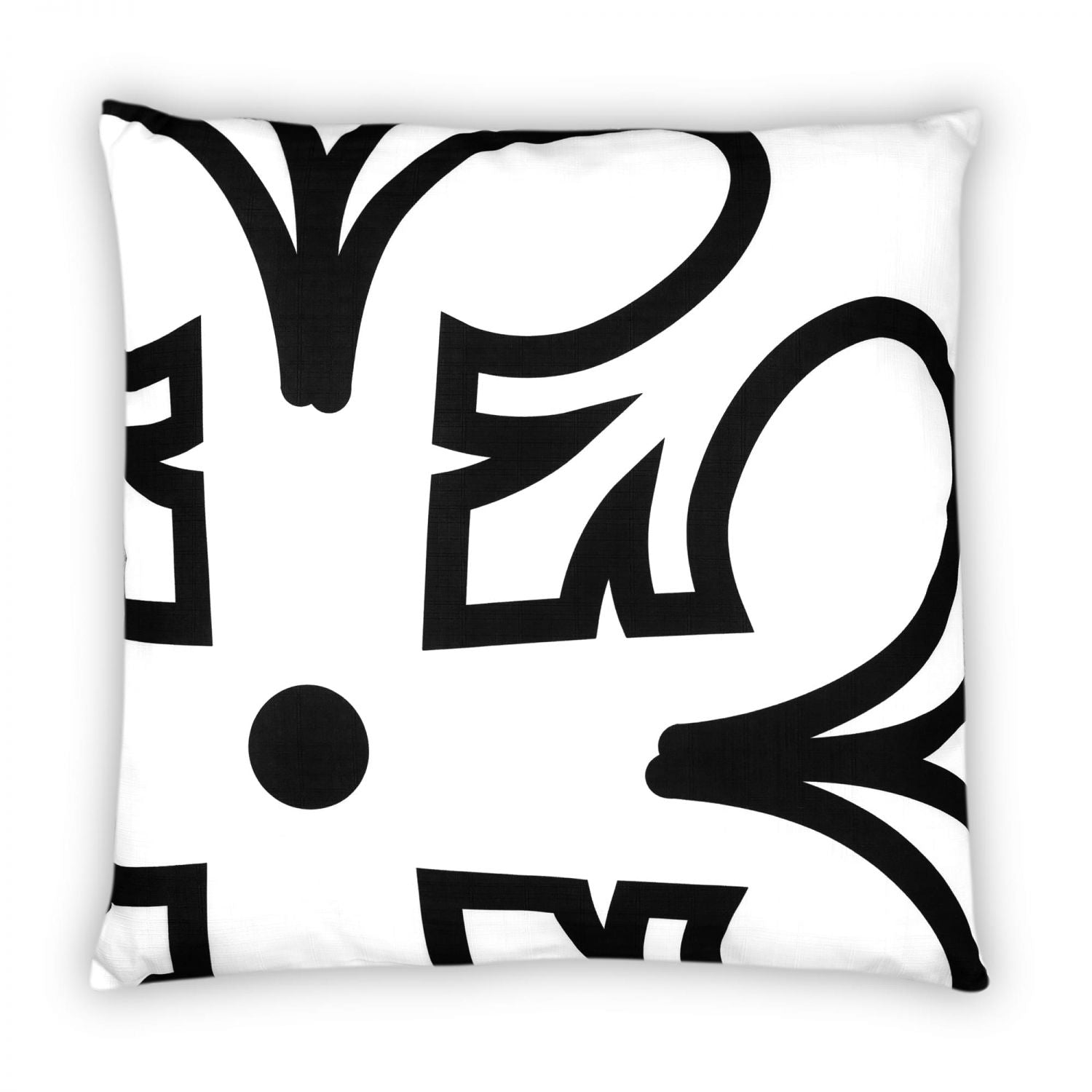 Star Wars White Throw Pillow | Black Rebel Insignia Pattern | 25 x 25 Inches