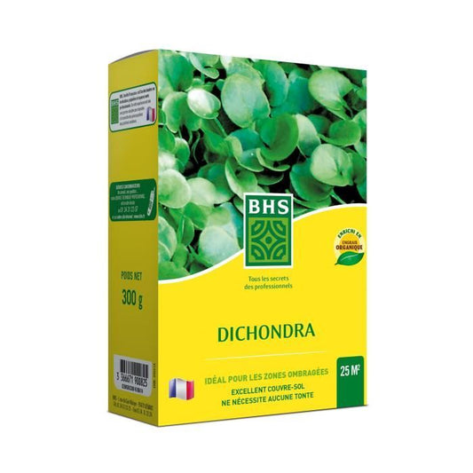 Dichondra - BHS - 300g | 25 m² | Mild climates | Seeds enriched with organic fertilizer | Fast and even establishment.