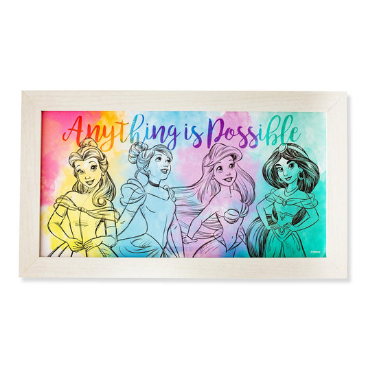 Disney Princess "Anything Is Possible" Wooden Hanging Wall Art | 10 x 18 Inches