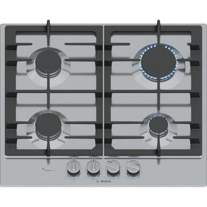 Gas hob - BOSCH Series 6 - 4 burners - 52 x 58.2 x 4.5 cm - PCP6A5I90 - Stainless steel