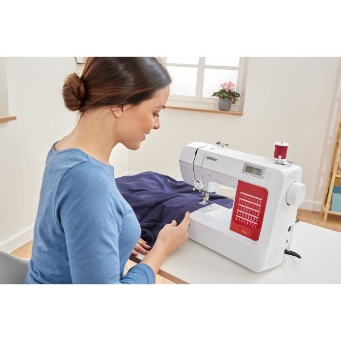 BROTHER - CS10s - Electronic sewing machine - 40 stitches - Needle threading system - LCD display - White