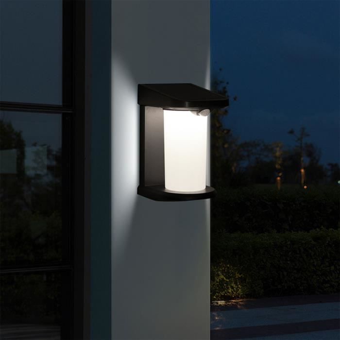 Set of 2 solar projectors - LUMISKY - LUSTY - H18 cm - Wall light with motion detector - white LED