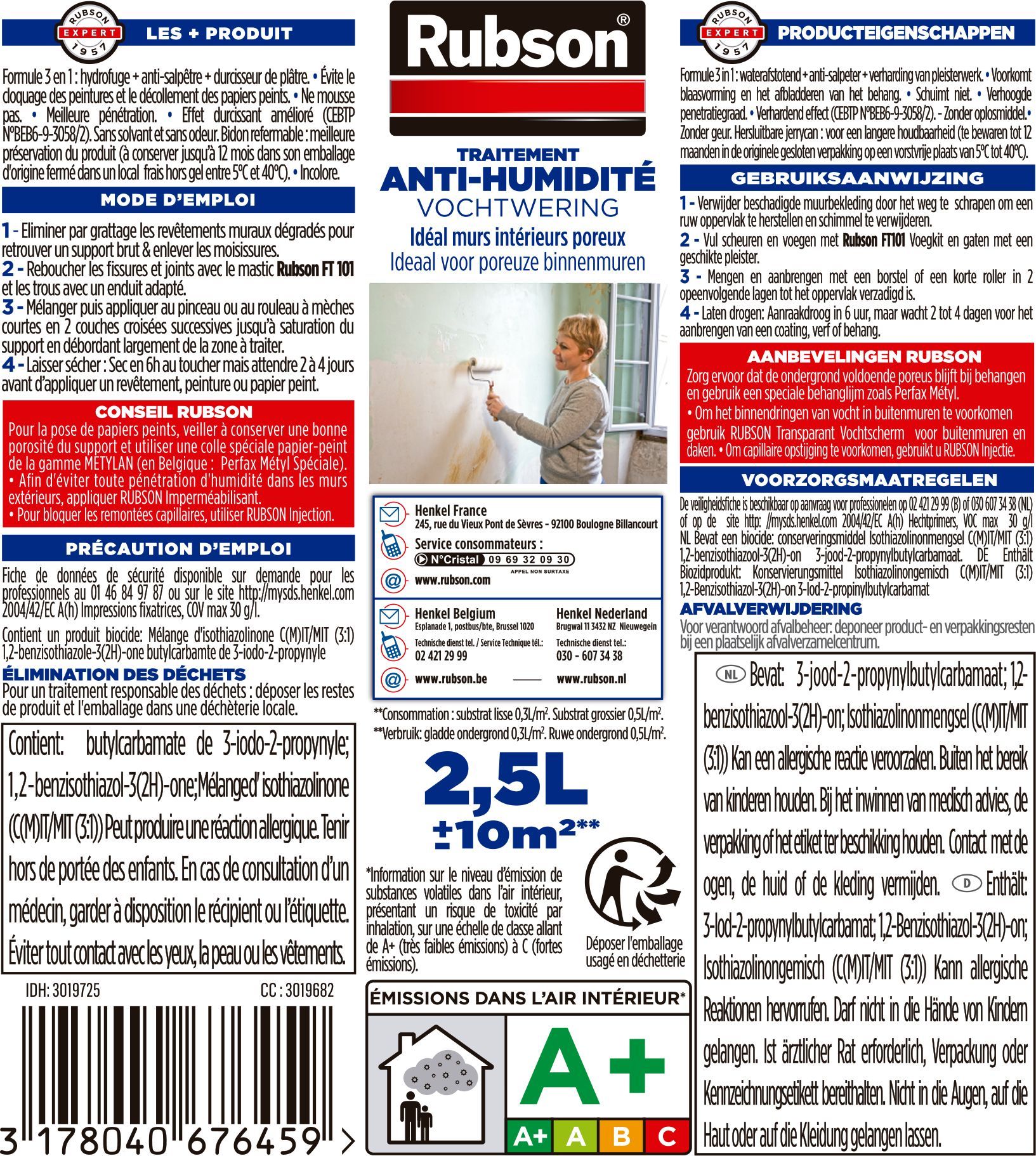 RUBSON Waterproofing treatment walls Wet interior colorless 2.5 L