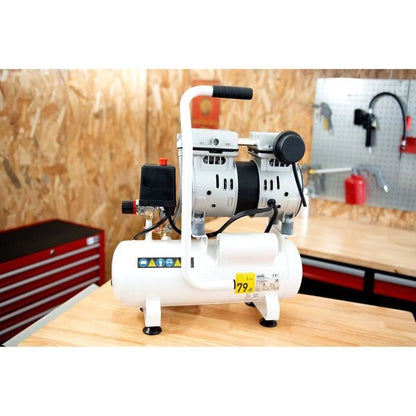 MECAFER Silent compressor - 425513 - 6L - 0,5HP - Gray