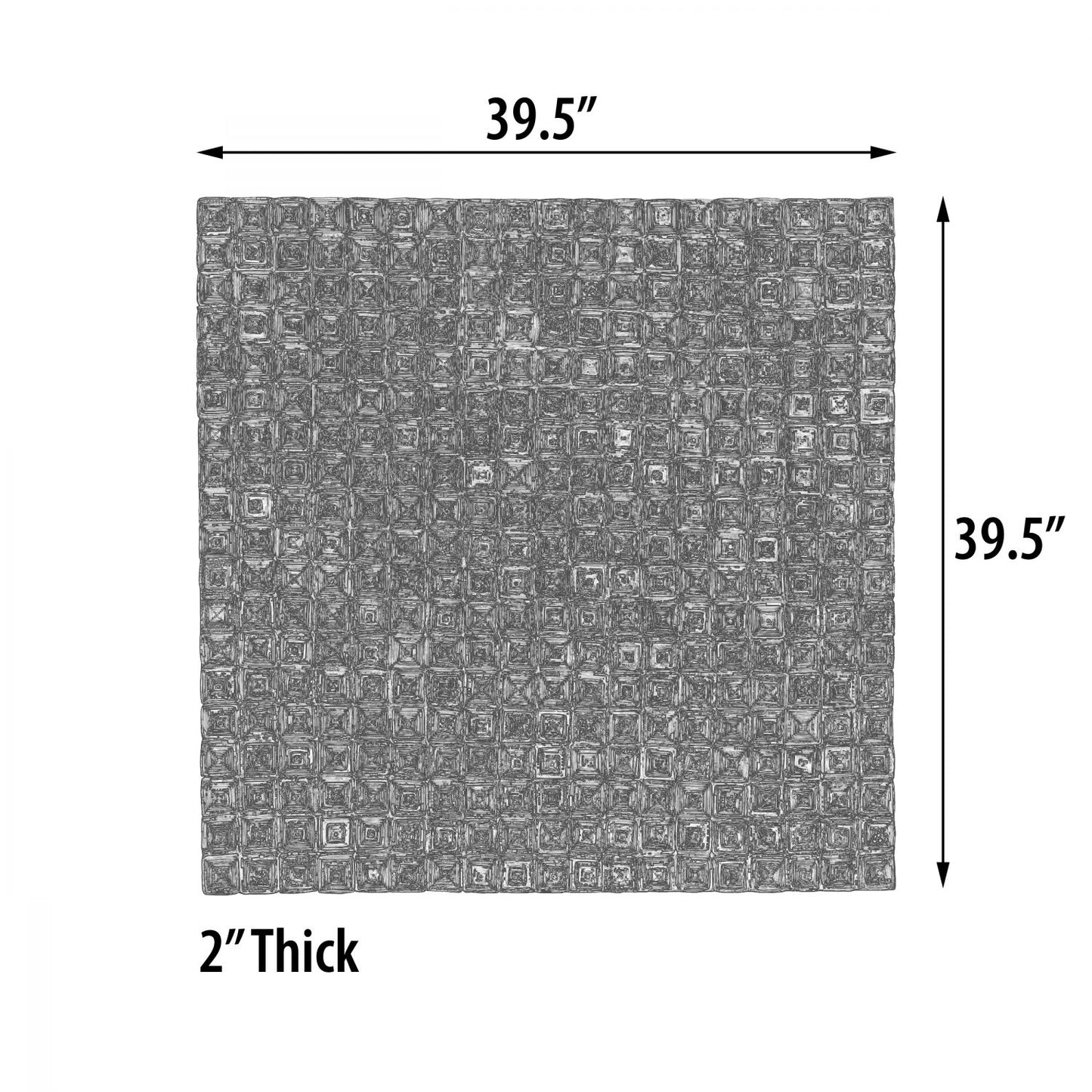 quilled Mastaba Wall Art 40 X 40 Inches