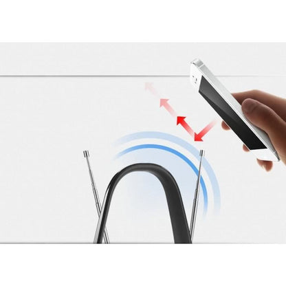 Amplified indoor antenna - ONE FOR ALL - With 15 km reception range - Excellent DTT reception - 3G/4G/5G/LTE filter