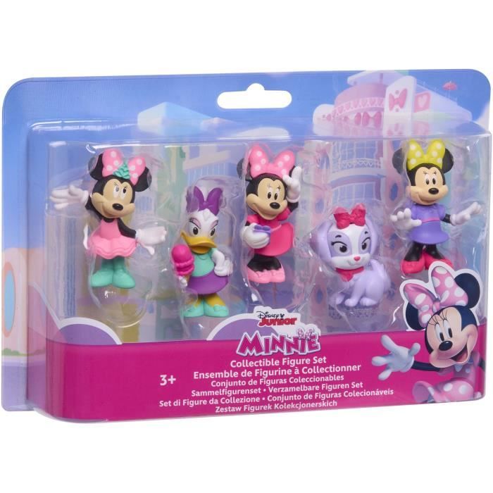 Figurines - DISNEY MINNIE MOUSE - Pack of 5 Minnie Mouse Figurines - Non-articulated, 6 cm