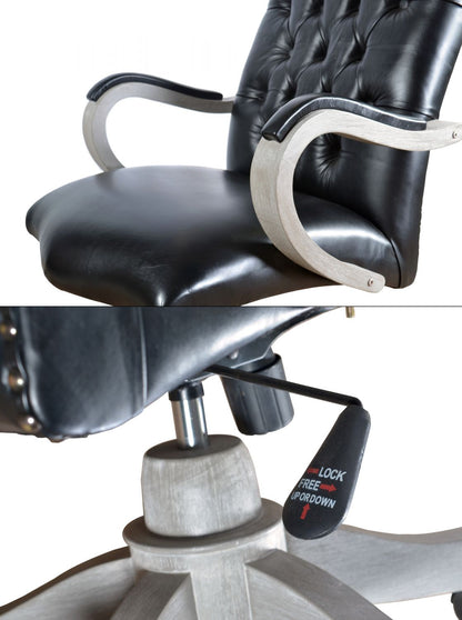 Mystique Gray Office Leather Chair