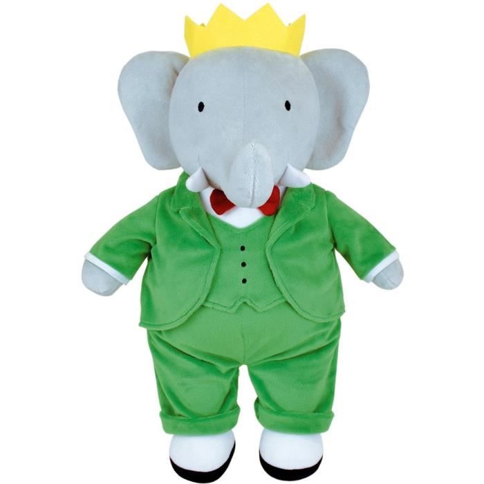 Soft toy - JEMINI - Babar Elephant Soft Toy +/- 40 cm - Soft plush toy - Ideal for creating stories and decorating the room!