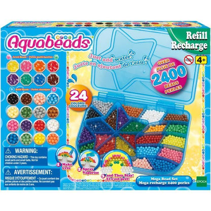 La mega recharge 2400 pearls - aquabeads - 31502 - 24 colors