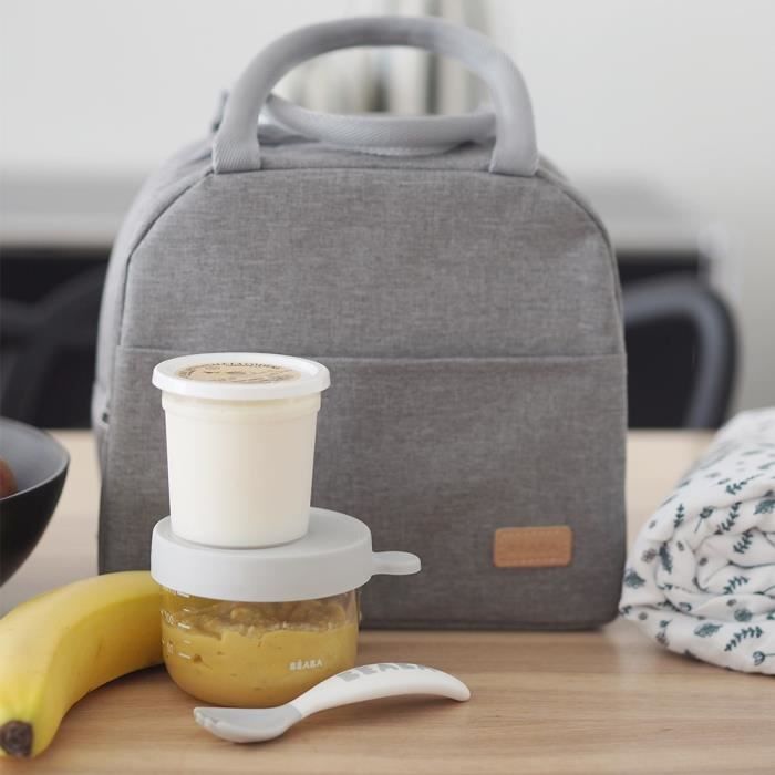 BEABA, Heather Gray Insulated Lunch Bag