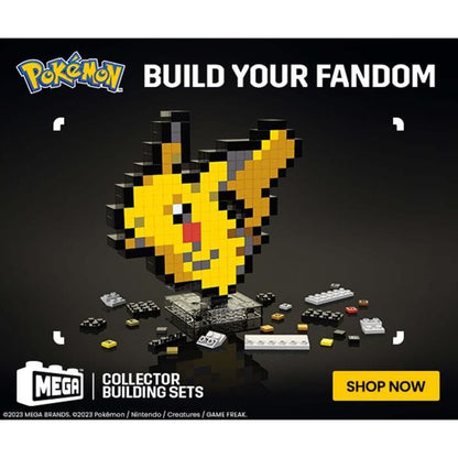 MEGA-Pokémon-Pikachu-400-Piece Retro Building Set - MEGA Pokémon - HTH74