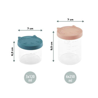 Babymoov Isy Bowls 9 Graduated Borosilicate glass conservation pots - 6x250ml + 3x120ml