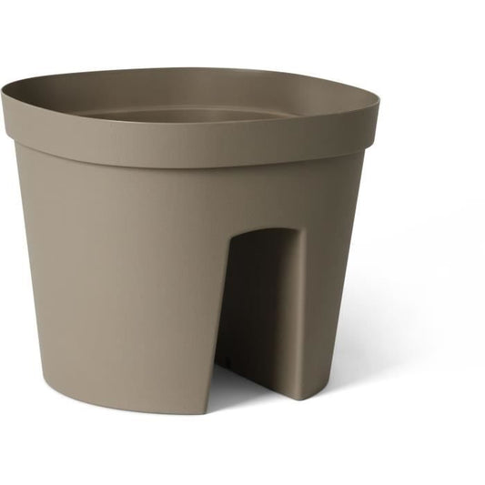 Balustrade pot - GARDEN ID Smile - Taupe 30 cm - Fits all balustrades - Water reserve - recycled and 100% recyclable