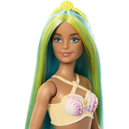 Barbie Mermaid Dolls with Colorful Hair and Fin and Headband HRR03