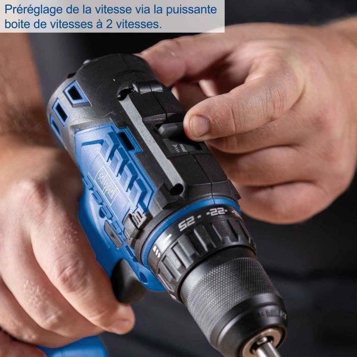 Cordless drill-driver - SCHEPPACH - 20V IXES - Torque 60 Nm - 13mm chuck - without battery or charger - BC-DD60-X