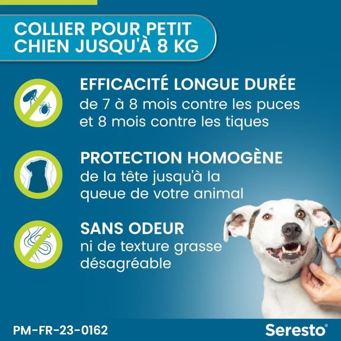 Seresto Dog Anti-Puaces and Anti-Tiques Collier -8kg 1 Unit