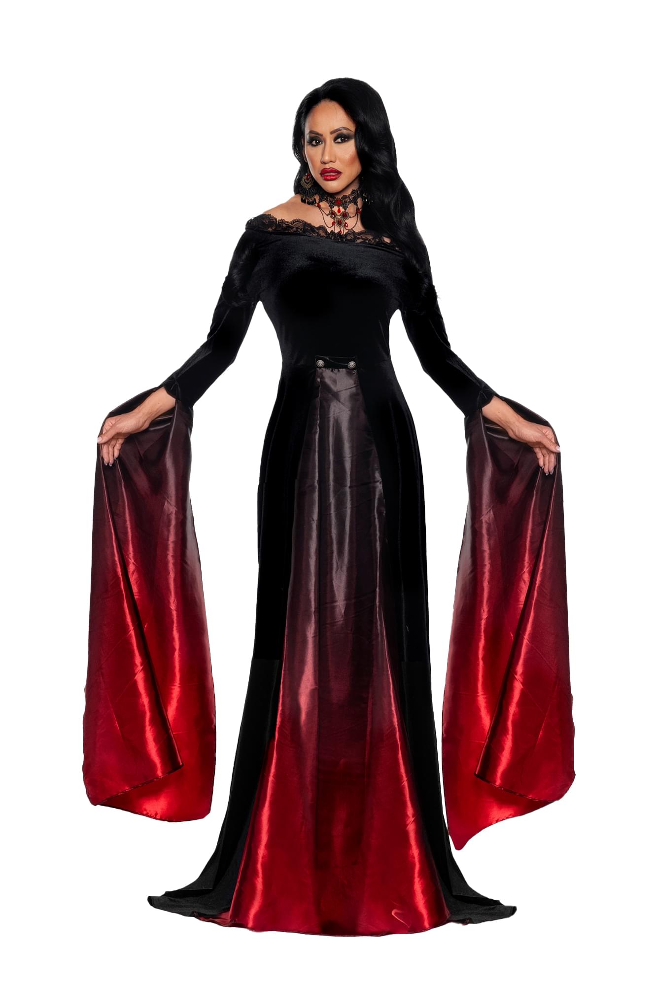 Elegant Vampire Dress Adult Costume | Small