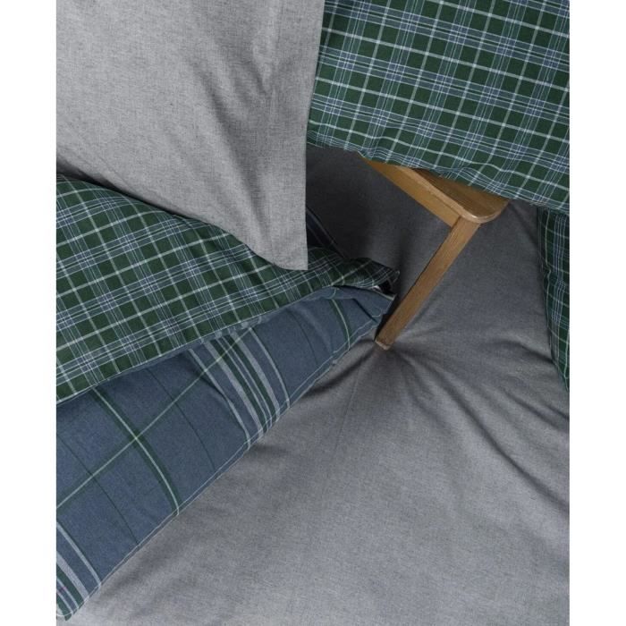 Bedding set - 1 duvet cover 220 x 240 cm + 2 pillowcases 60 x 60 cm - 50% cotton, 50% polyester - Blue