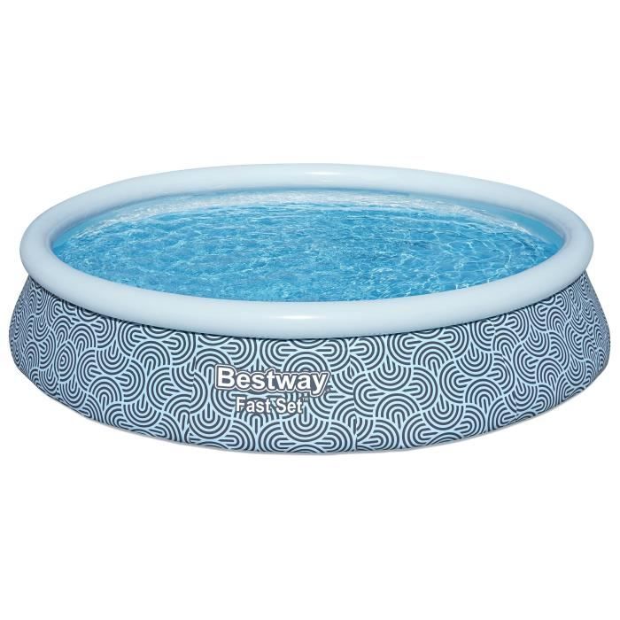 BESTWAY Inflatable Pool Kit - Fast Set - 396 x 84 cm - Round (Cartridge Filter, 1 Cartridge)