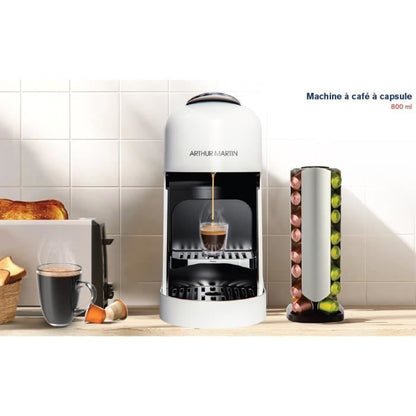 Capsule coffee machine - ARTHUR MARTIN - AMN230B - Espresso & Lungo - Quick preparation