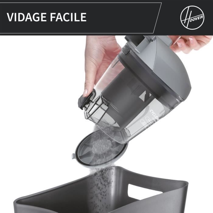 Bagless Canister Vacuum Cleaner - HOOVER - HP320PET - 850 W - 2 L - 75 dBA - Special animals