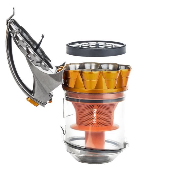 HKoeNIG Compact + bagless multicyclonic vacuum cleaner - Aluminum telescopic tube - Class A