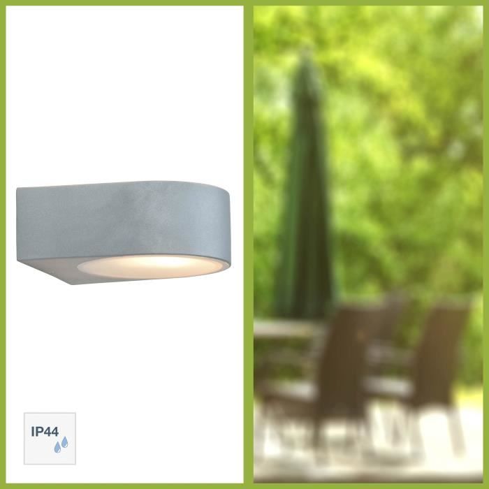 BRILLIANT - TYLER Outdoor wall light - titanium color - metal/glass E27 1x60W