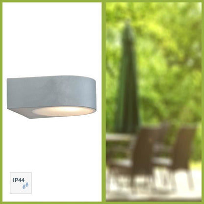 BRILLIANT - TYLER Outdoor wall light - titanium color - metal/glass E27 1x60W