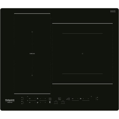 HOTPOINT HB2760BNE - Induction hob - 3 zones - 7200W total - L 59 cmX D 51 cm - Black
