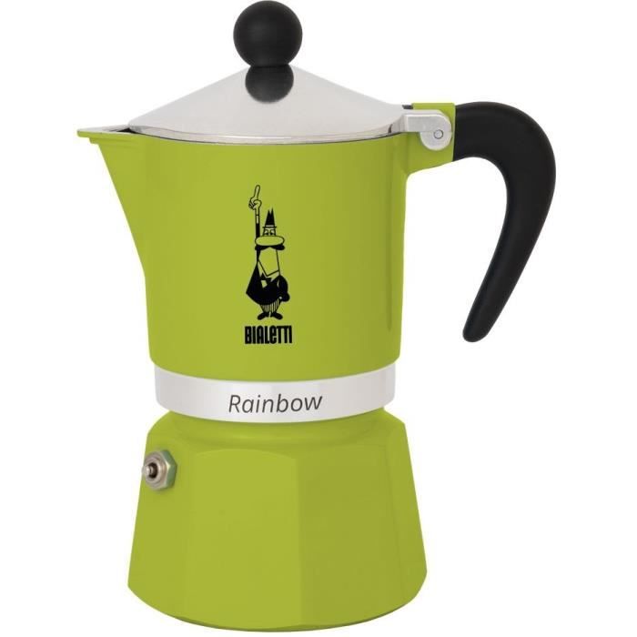 Italian coffee maker - BIALETTI - RAINBOW - 6 cups - 0.30 L - Green