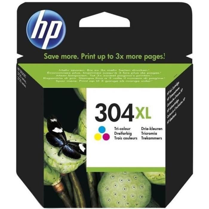 HP 304XL Genuine Three-color Ink Cartridge for HP DeskJet 2620/2630/3720/3730 (N9K07AE)