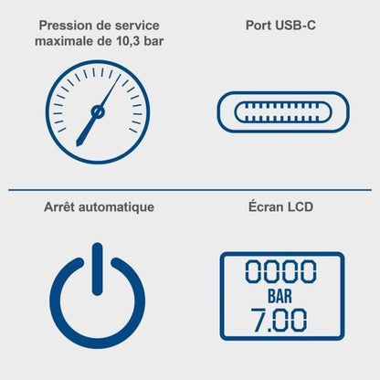 AC10/8V Cordless Portable Compressor - SCHEPPACH