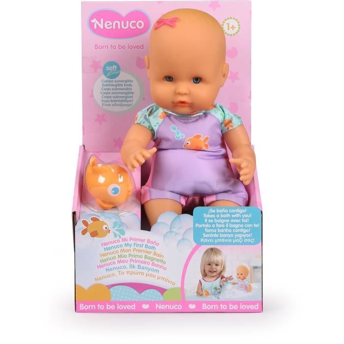 Baby doll and her fish - GPTOYS - NENUCO - My first bath - NFN88 - 35 cm - From 10 months