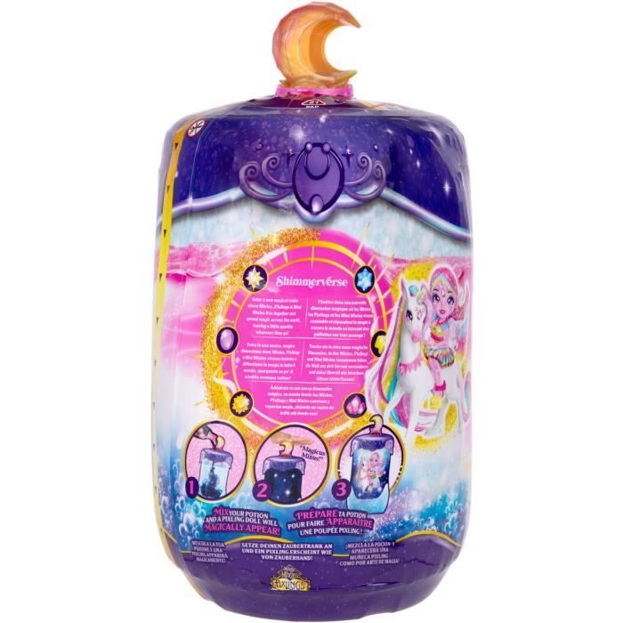Pixling Unia and Cosmic Doll - MAGIC MIXIES - Doll and unicorn in a bottle, with ingredients