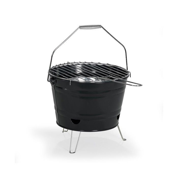 Portable charcoal barbecue - LIVOO - DOC327N - Stainless steel - Cooking surface ø27 cm - Height 24 cm