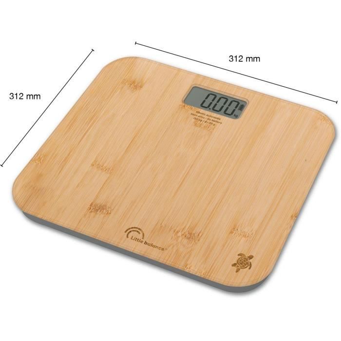 Bathroom scale - LITTLE BALANCE - Automatic Kinetic - Bamboo