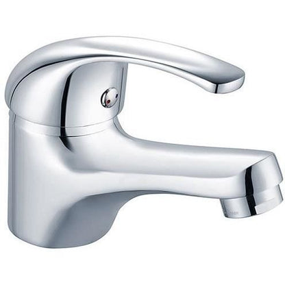 Washbasin mixer - EDOUARD ROUSSEAU - Cardiff - Ceramic cartridge Ø 40 mm - Flow reducing aerator - Fixed spout - Chrome