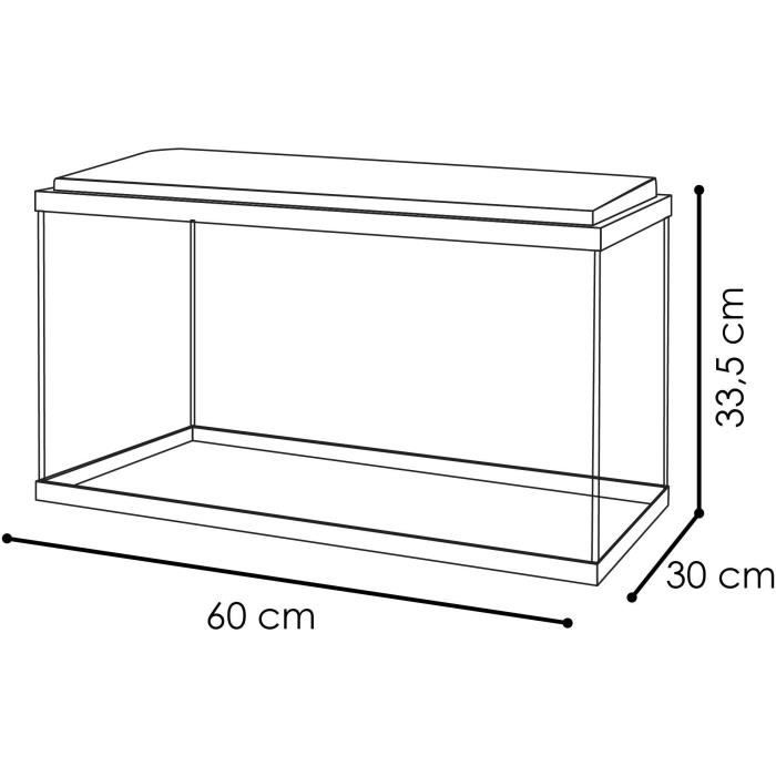 Aquarium 60 - CIANO - 58 L + Filter + LED + Heater + Consumables - White