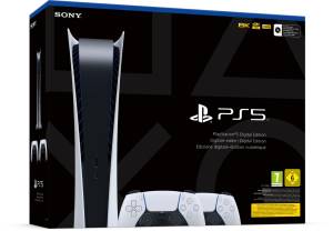 PS5 Console 825GB Digital Ed. White + 2 DualSense