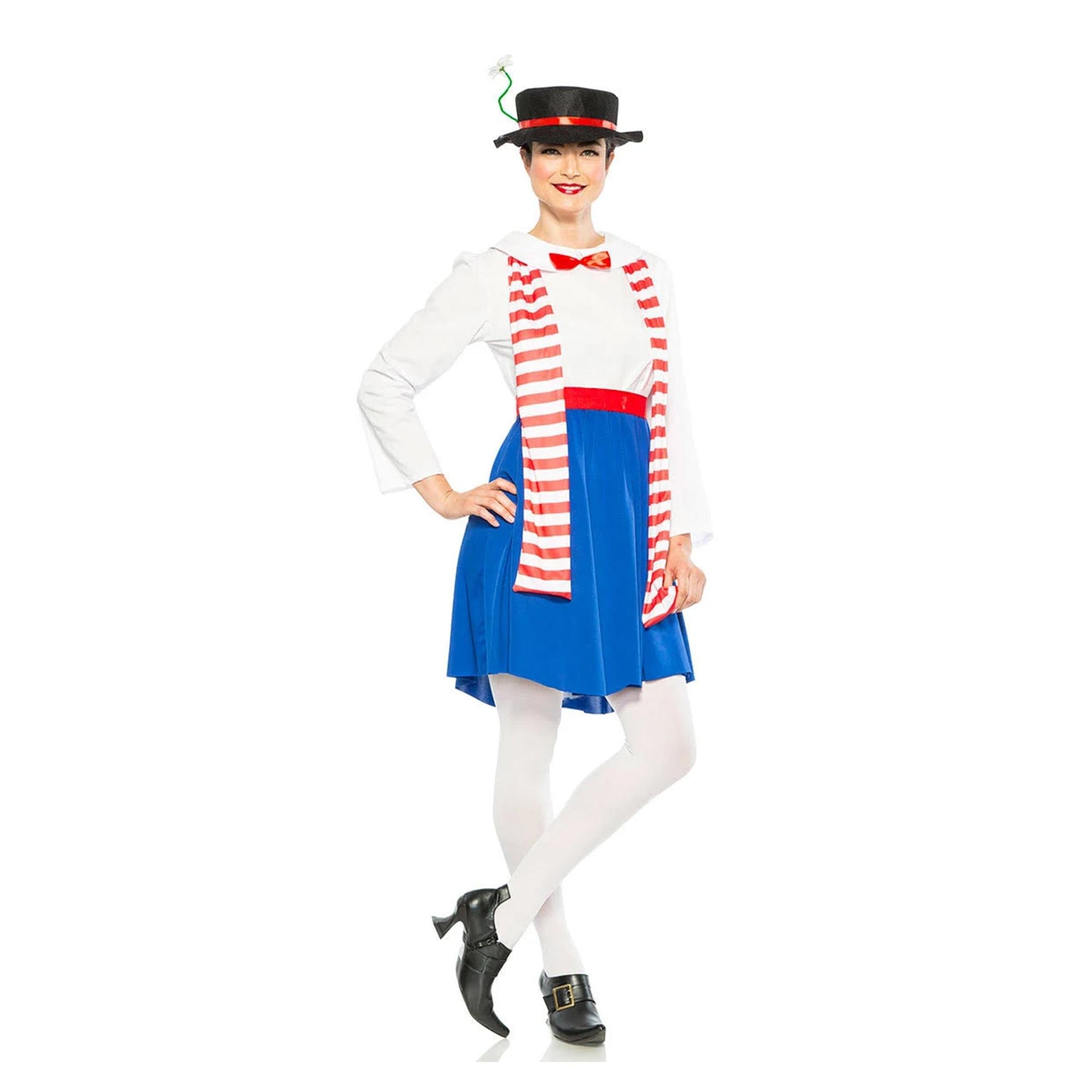 English Nanny Poppins Adult Costume - Medium
