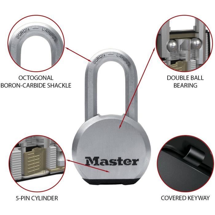 Master Lock High Safety Cades [A key] [stainless steel] [long handle] [exterior] m830eurdlh