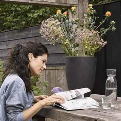 Capi Urban Smooth Flower Pot 26 x 36 cm Black KBL781