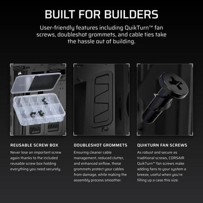 PC Case - CORSAIR - iCUE LINK 5000T LX RGB Series - Mid-Tower - Black