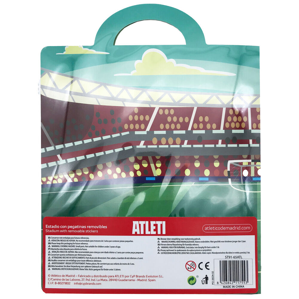 Atletico de Madrid reusable stadium 3D stickers book