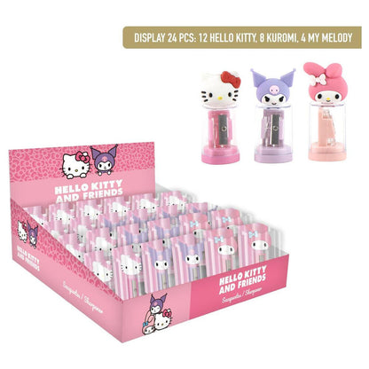Hello Kitty and Friends assorted pencil sharpener with container