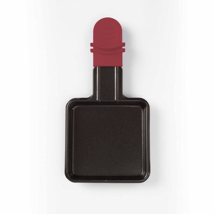 LIVOO DOC156RC - Raclette machine 2 people - 350W - Removable granite tray - Non-slip feet - Chili red