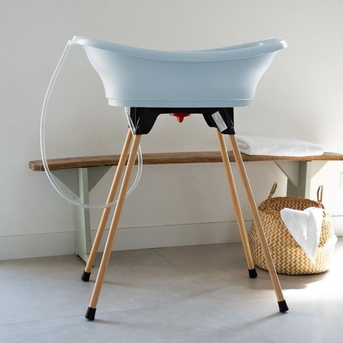 THERMOBABY BATH KIT VASCO Fleur Bleue: bathtub + feet + drain hose