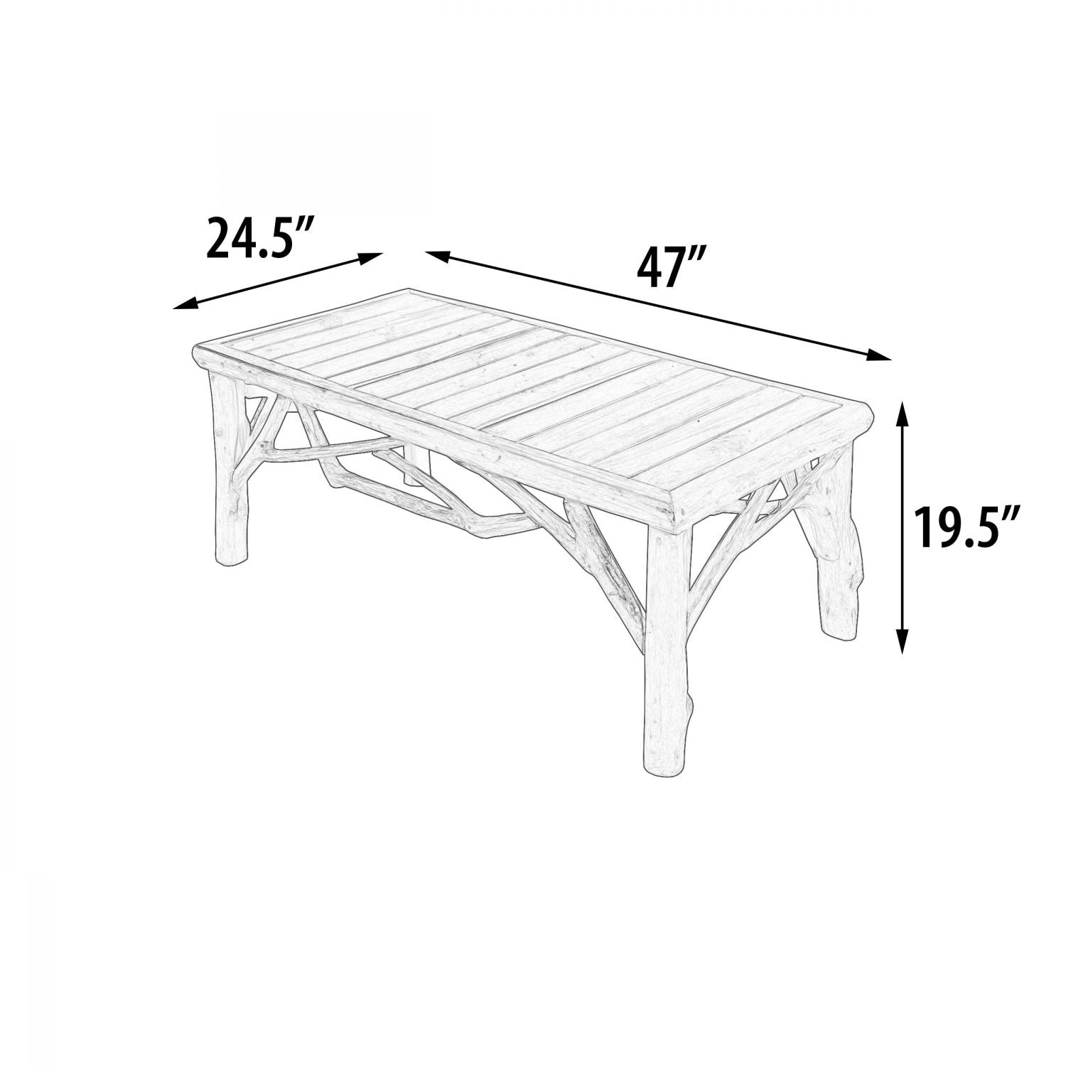 Teak Lodge Coffee Table